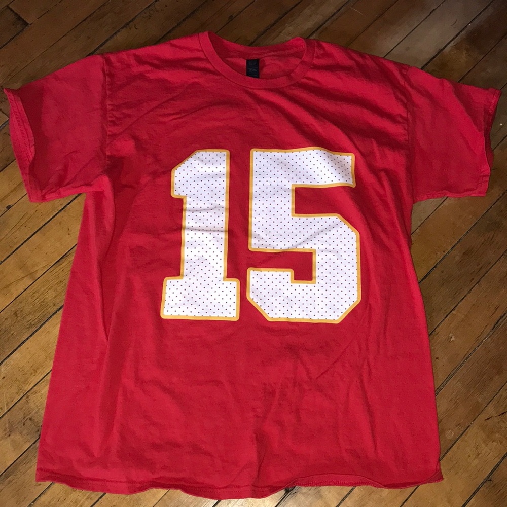 NFL Red and White Short Sleeve Tee Kansas City Chiefs